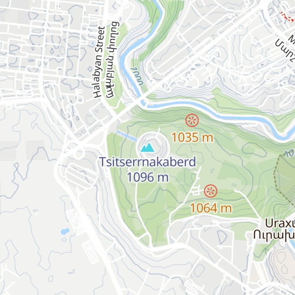 Map of Tsitserrnakaberd