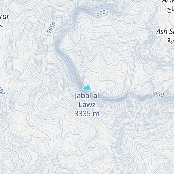 Map of Jabal al Lawz