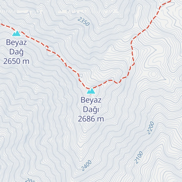 Map of Beyaz Dağı