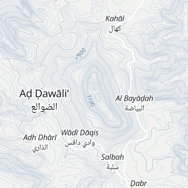 Map of Jabal Shakhab `Ammar