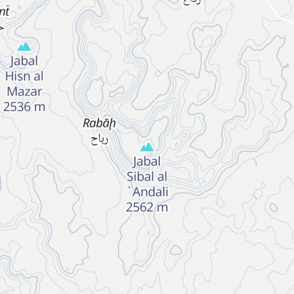 Map of Jabal Sibal al `Andali