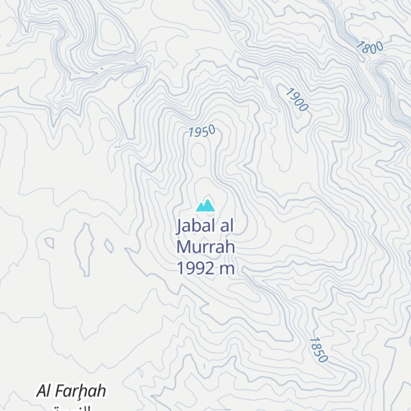 Map of Jabal al Murrah