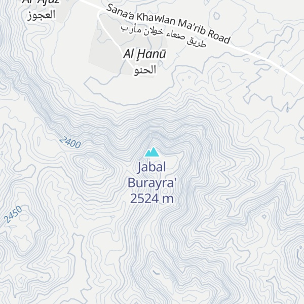 Map of Jabal Burayra'