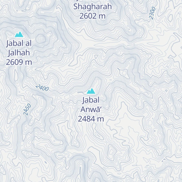 Map of Jabal Anwā‘