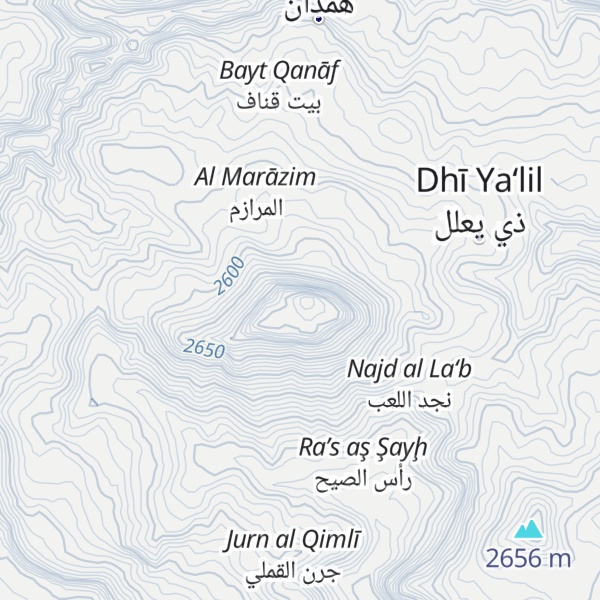 Map of Jabal Hisn Kuhlan