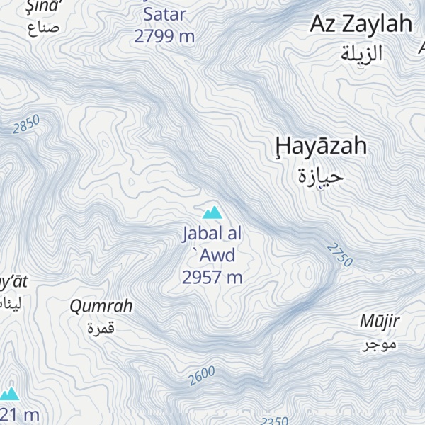 Map of Jabal al `Awd