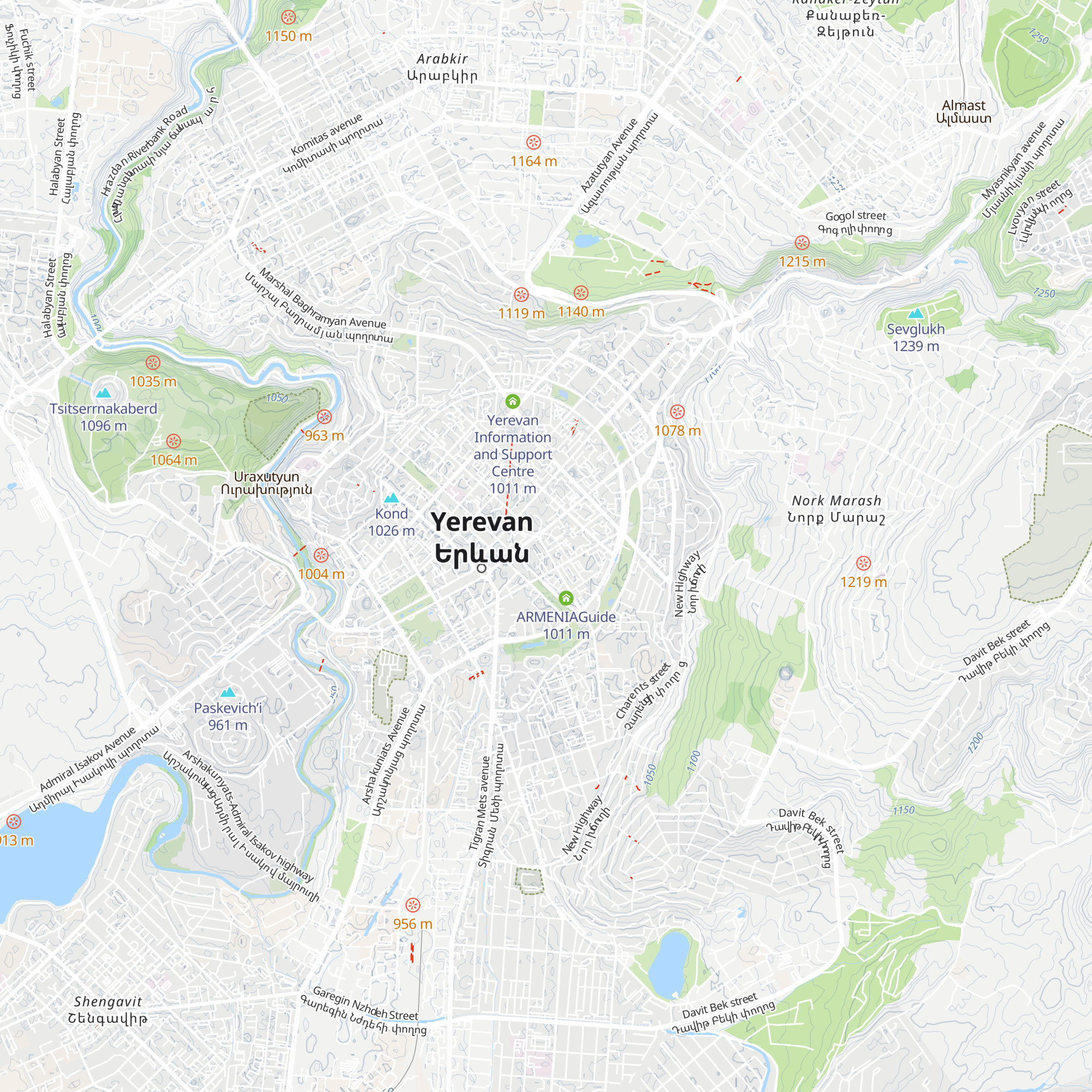 HIKEArmenia map