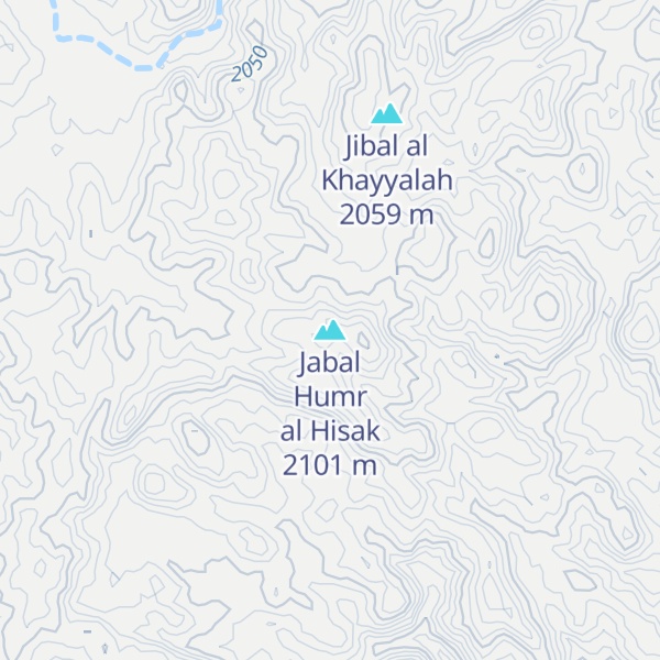 Map of Jabal Humr al Hisak