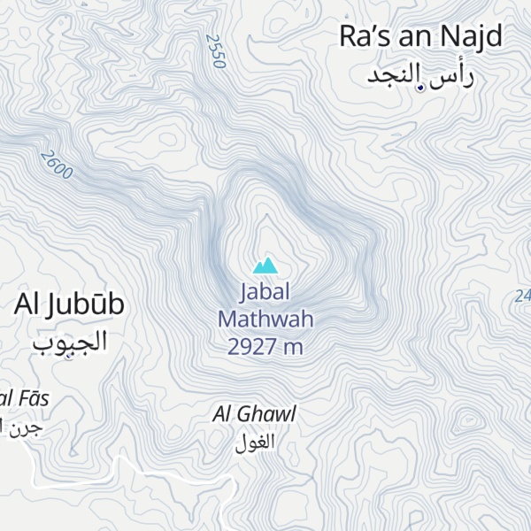 Map of Jabal Mathwah