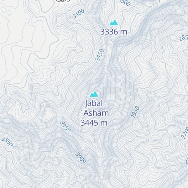 Map of Jabal `Asham
