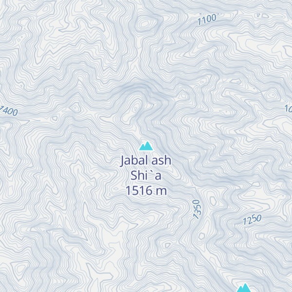 Map of Jabal ash Shi`a