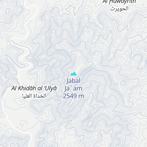 Map of Jabal Ja`am