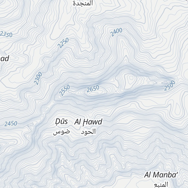 Map of Jabal Hansar