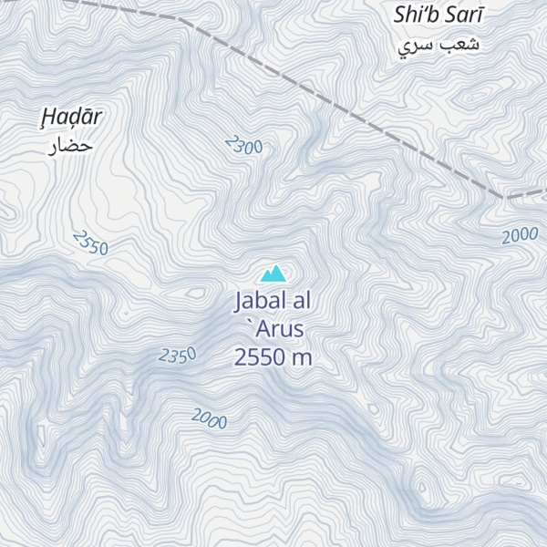 Map of Jabal al `Arus