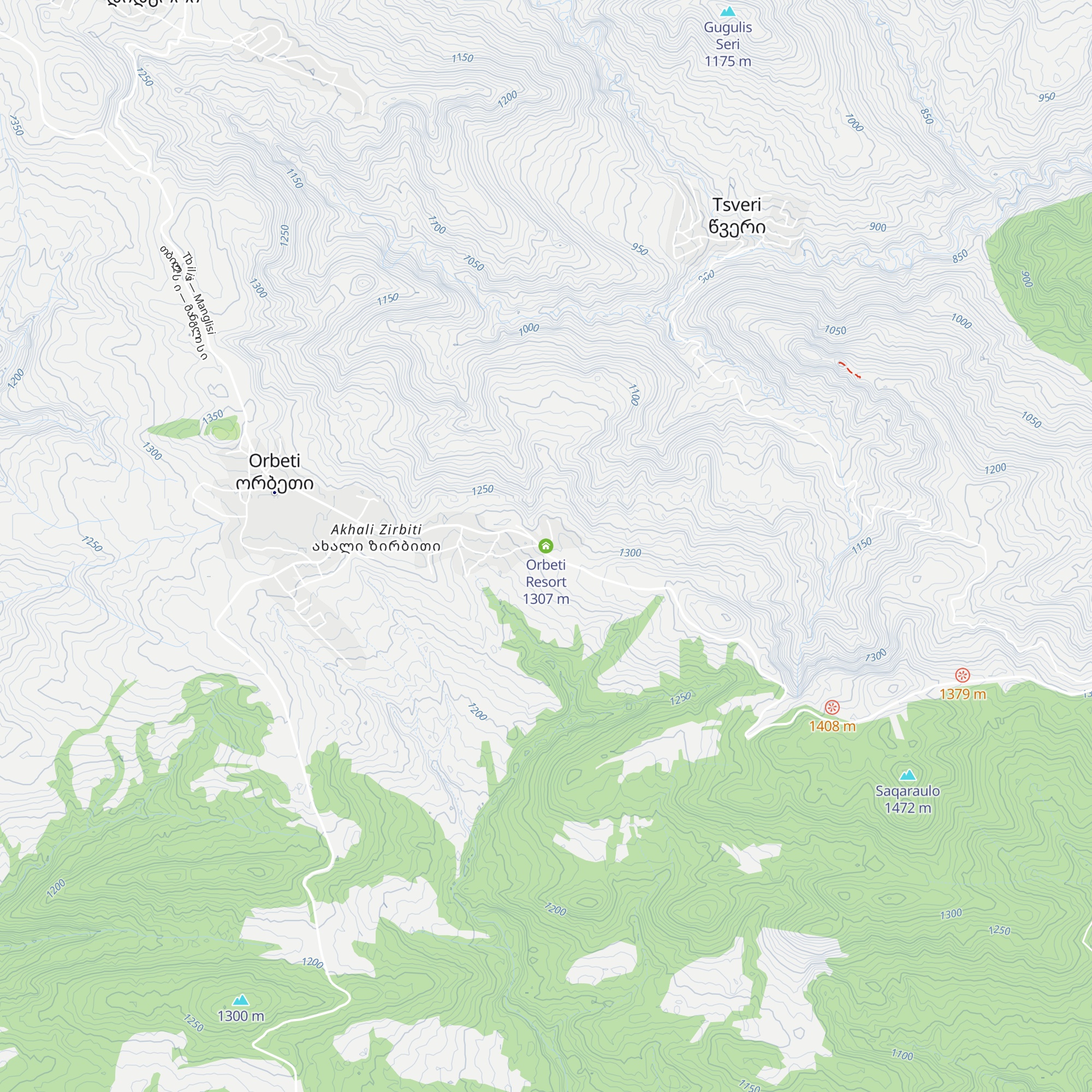 Orbeti  Resort map