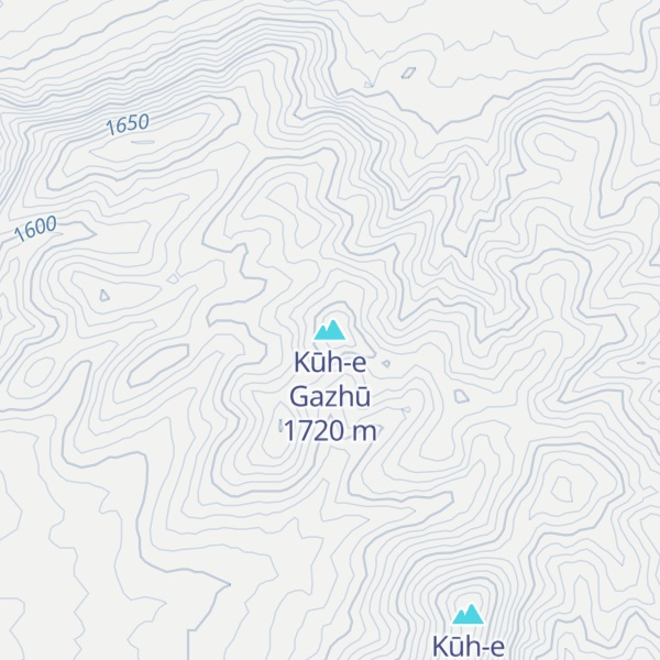 Map of Kūh-e Gazhū
