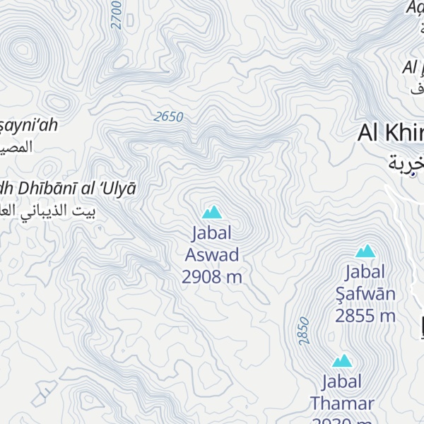 Map of Jabal Aswad