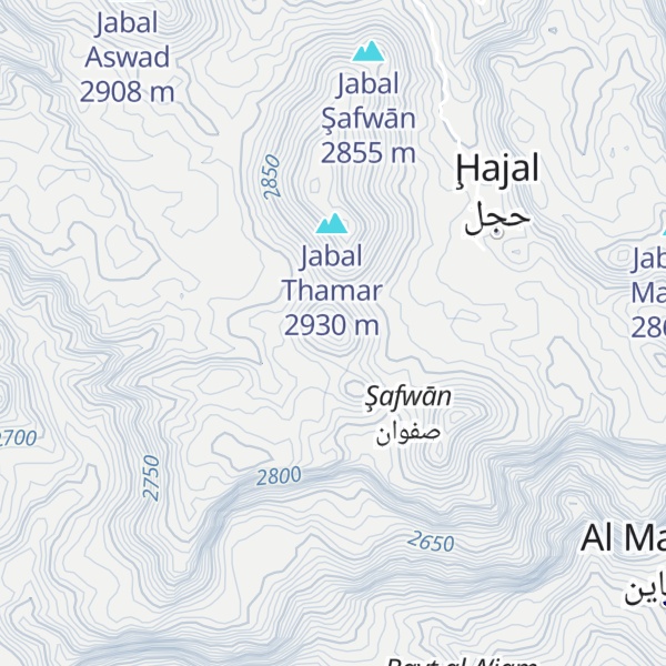 Map of Jabal al Wasitah