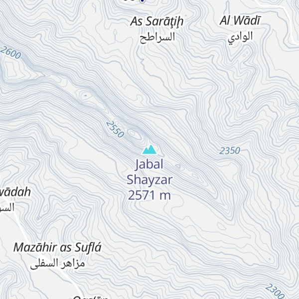 Map of Jabal Shayzar