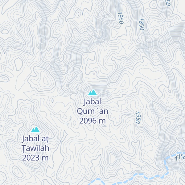 Map of Jabal Qum`an