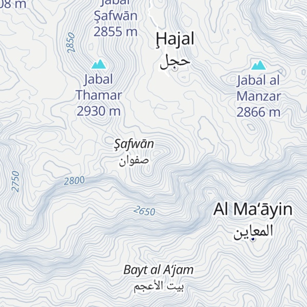 Map of Jabal az Zafarah