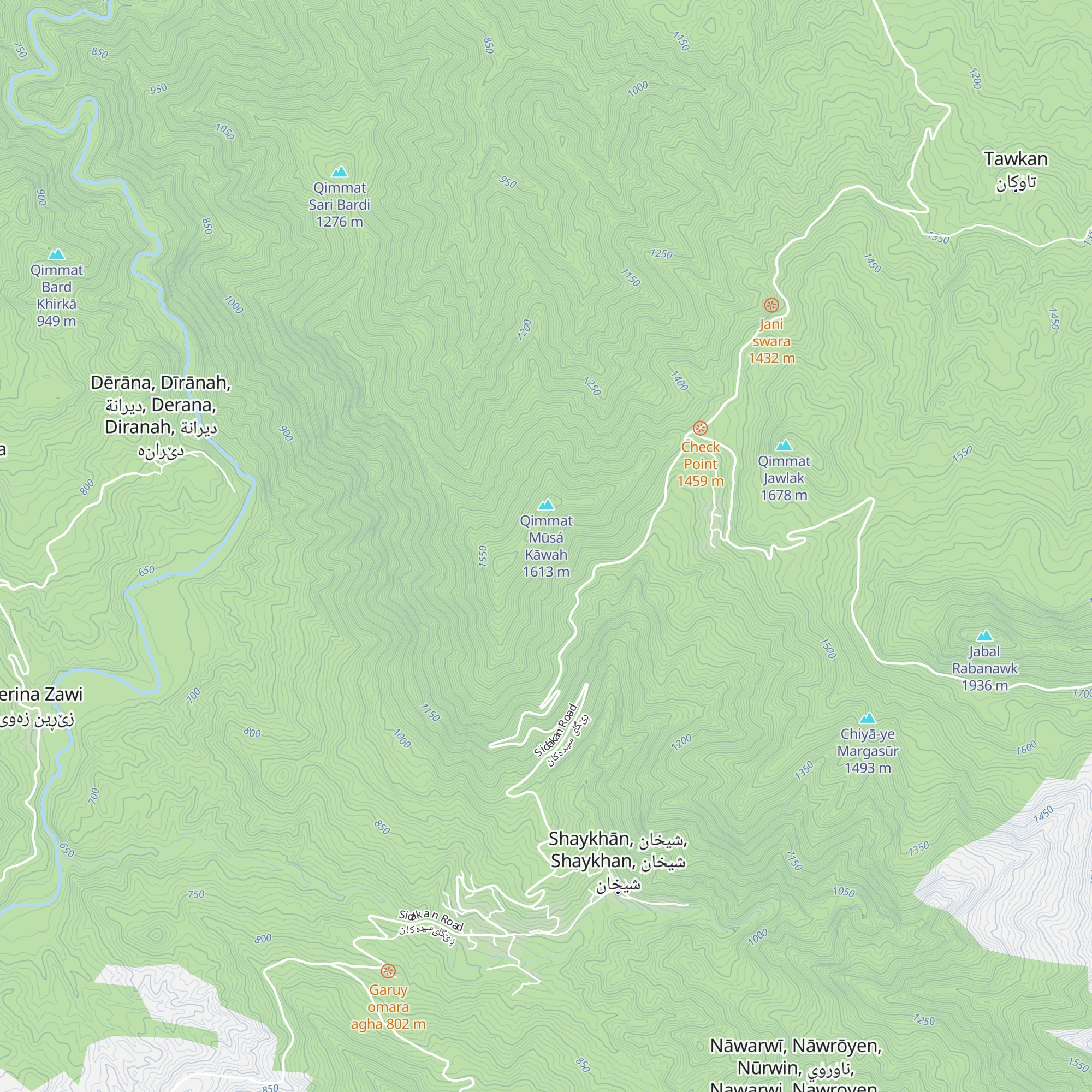 Hasan bag Mountain map