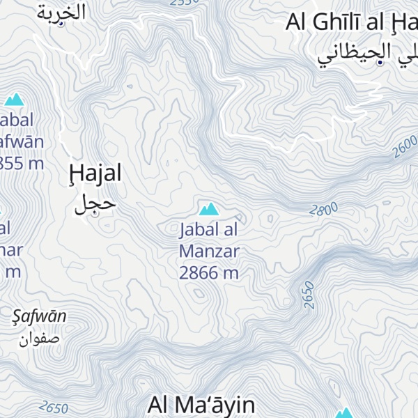 Map of Jabal al Manzar