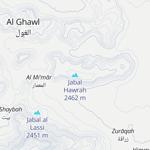 Map of Jabal Hawrah
