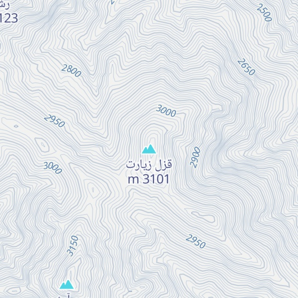 Map of قزل زیارت