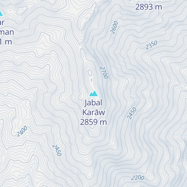 Map of Jabal Karāw