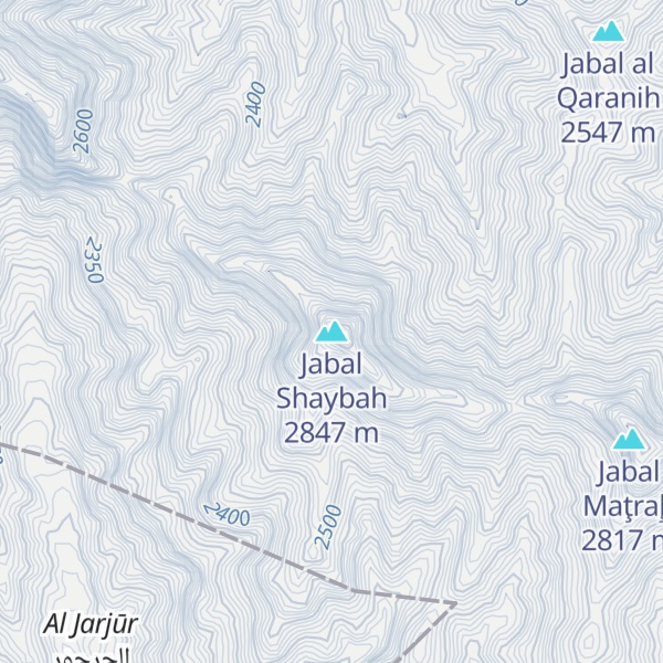 Map of Jabal Shaybah