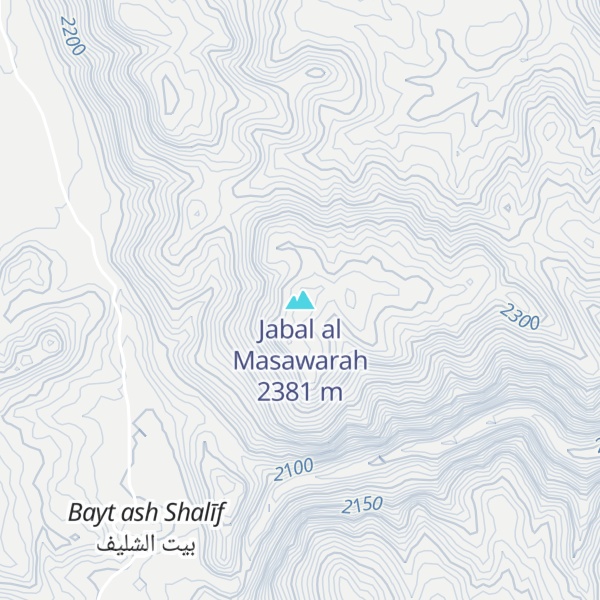 Map of Jabal al Masawarah