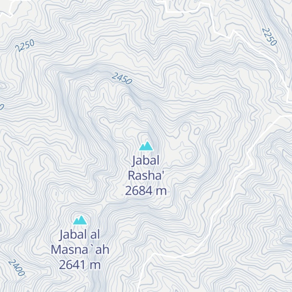 Map of Jabal Rasha'