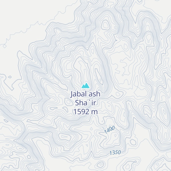 Map of Jabal ash Sha`ir