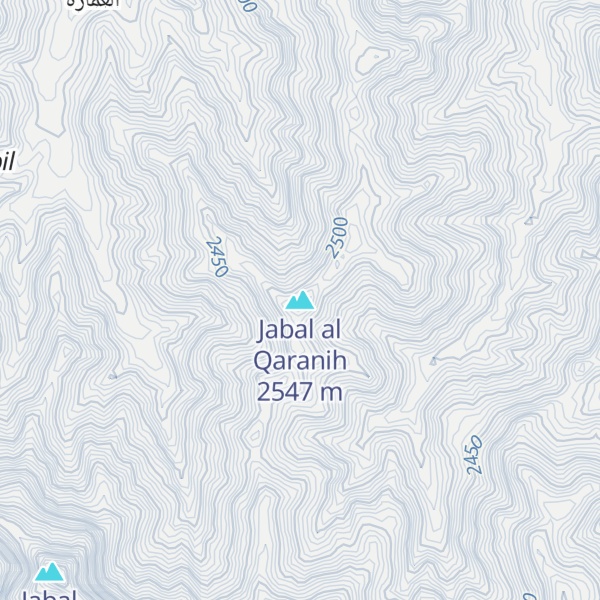Map of Jabal al Qaranih
