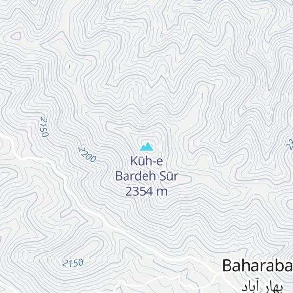 Map of Kūh-e Bardeh Sūr