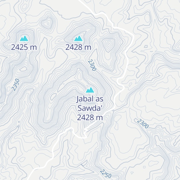 Map of Jabal as Sawda'