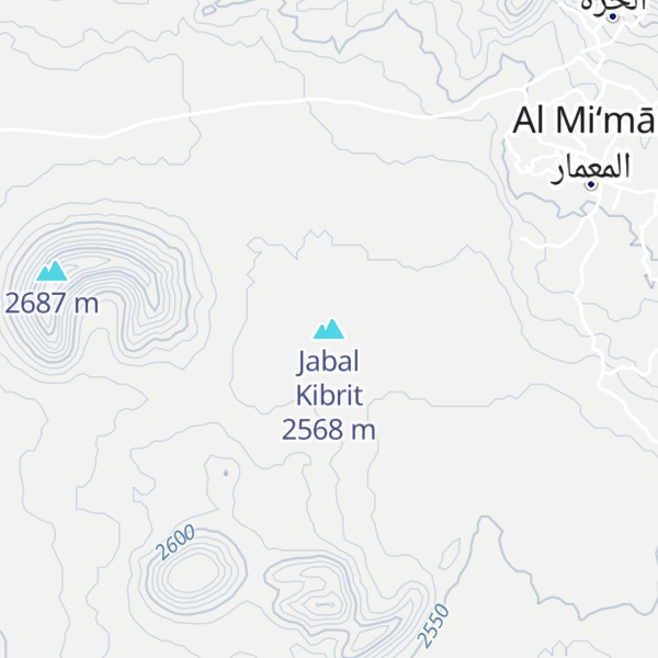Map of Jabal Kibrit