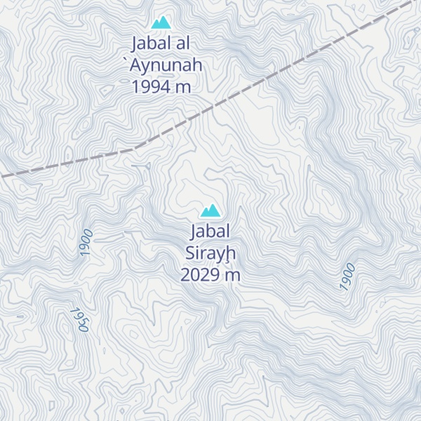 Map of Jabal Sirayḩ