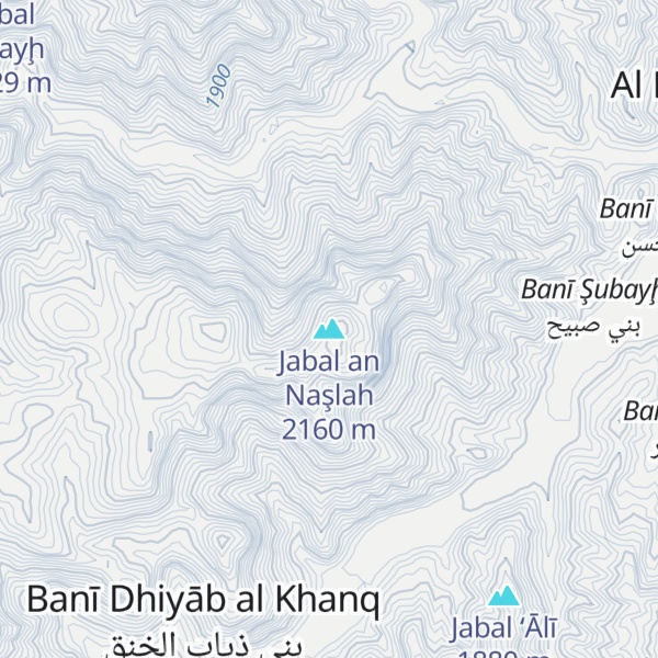 Map of Jabal an Naşlah