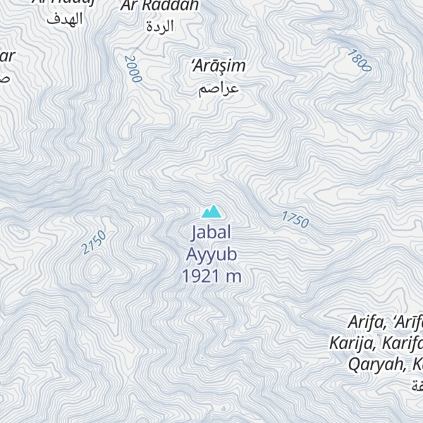Map of Jabal Ayyub