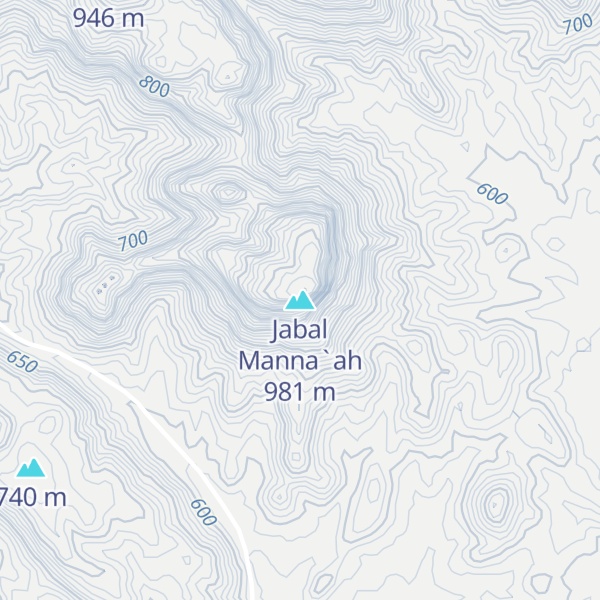 Map of Jabal Manna`ah
