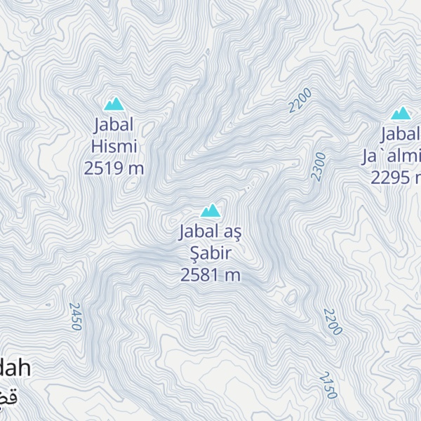 Map of Jabal aş Şabir