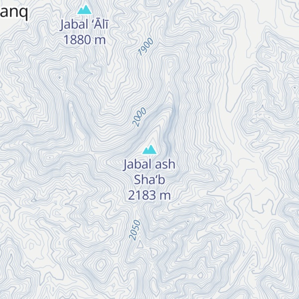 Map of Jabal ash Sha‘b