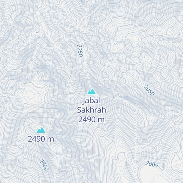 Map of Jabal Sakhrah