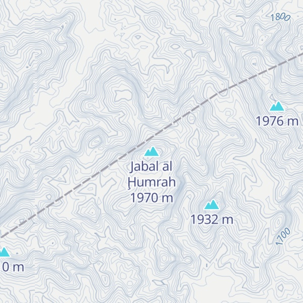 Map of Jabal al Ḩumrah