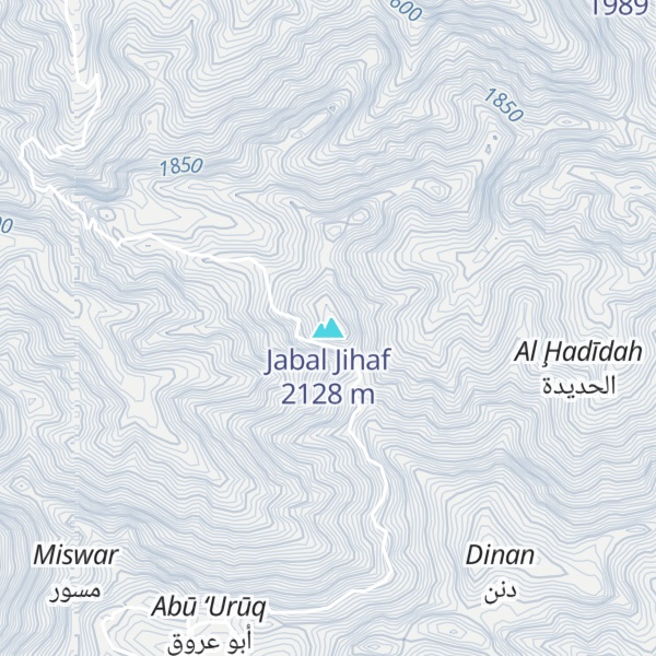 Map of Jabal Jihaf