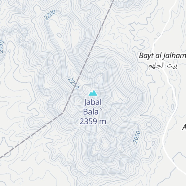 Map of Jabal Bala`