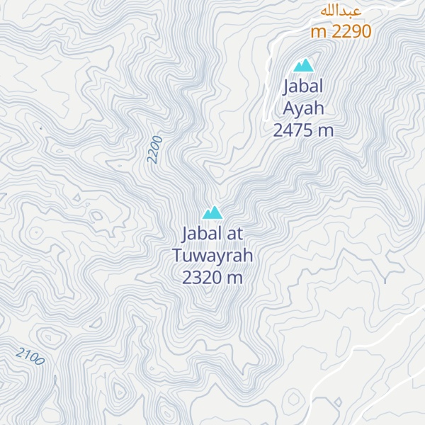 Map of Jabal at Tuwayrah