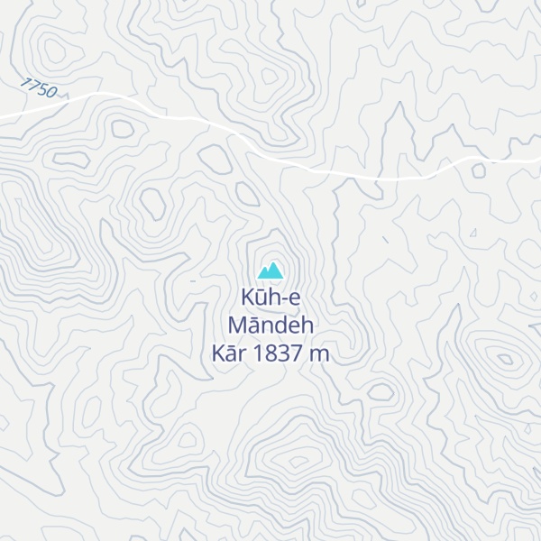 Map of Kūh-e Māndeh Kār